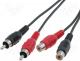 Cable assemblies - Cable 2x plug RCA- 2x socket RCA 1.5m